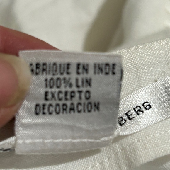 Diane Von Furstenberg Ivory Linen Coverup M Beach Summer Swim - Picture 7 of 7